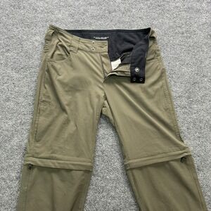 Columbia Omni Shield Convertible Hiking Pants Zip Off Legs Olive Green Size 8
